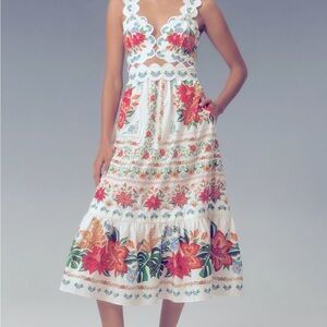 Farm Rio Bloom Garden midi dress